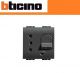 PRESA INTERBLOCCATA MAGNETOTERMICO 16A BTICINO LIVING INTERNATIONAL L4311/16 ANTRACITE