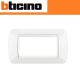PLACCA 4 POSTI BTICINO LIVING LIGHT L4804BI BIANCO WHITE