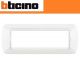 PLACCA 7 POSTI BTICINO LIVING LIGHT L4807BI BIANCO