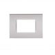 PLACCA 3 POSTI PVC COMPATIBILE BTICINO LIVING GRIGIO