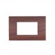 PLACCA 4 POSTI PVC COMPATIBILE BTICINO LIVING LEGNO