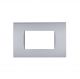 PLACCA 4 POSTI PVC COMPATIBILE BTICINO LIVING GRIGIO SCURO