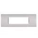 PLACCA 7 POSTI PVC COMPATIBILE BITICINO LIVING GRIGIO