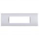 PLACCA 7 POSTI PVC COMPATIBILE BITICINO LIVING SILVER