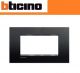 PLACCA 4 MODULI BTICINO LIVING LIGHT COLORE ANTRACITE LNA4804AR.