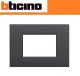 PLACCA AIR 3 POSTI BTICINO LIVING LIGHT LNC4803AR ANTRACITE