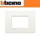 PLACCA AIR 3 POSTI BIANCO PURO BTICINO LIVING LIGHT LNC4803BN