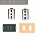 PRESA BIPASSO 2PZ 5180 TELAIO PLACCA BRONZO COMPATIBILE MAGIC BTICINO