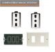 PRESA 2 PEZZI 5180+TELAIO+PLACCA ALLUMINIO COMPATIBILE MAGIC BTICINO