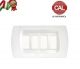 PLACCA 4P BIANCO INTERNO BIANCO COMPATIBILE MAGIC