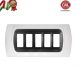 PLACCA 5P BIANCO INTERNO NERO COMPATIBILE MAGIC