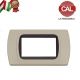 PLACCA 4P TORTORA INTERNO NERO COMPATIBILE LIVING INTERNATIONAL