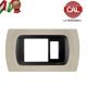 PLACCA SCHUKO+1P TORTORA INTERNO NERO serie MAGIC