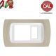 PLACCA SCHUKO+1P TORTORA INTERNO BIANCO serie MAGIC