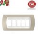 PLACCA 5P TORTORA INTERNO BIANCO COMPATIBILE MAGIC