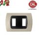 PLACCA 2P TORTORA INTERNO NERO COMPATIBILE MAGIC