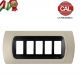 PLACCA 5P TORTORA INTERNO NERO COMPATIBILE MAGIC
