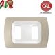 PLACCA 2P TORTORA INTERNO BIANCO COMPATIBILE MAGIC