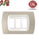 PLACCA 3P TORTORA INTERNO BIANCO COMPATIBILE  MAGIC