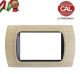 PLACCA 4P ROVERE SBIANCATO INTERNO NERO COMPATIBILE LIVING INTERNATIONAL