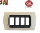 PLACCA 4P ROVERE SBIANCATO INTERNO NERO COMPATIBILE MAGIC