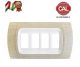 PLACCA 4P ROVERE SBIANCATO INTERNO BIANCO serie MAGIC