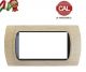 PLACCA 7P ROVERE SBIANCATO INTERNO NERO COMPATIBILE LIVING INTERNATIONAL