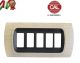 PLACCA 5P ROVERE SBIANCATO INTERNO NERO COMPATIBILE MAGIC