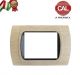 PLACCA 3P ROVERE SBIANCATO INTERNO NERO COMPATIBILE LIVING INTERNATIONAL