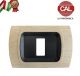 PLACCA 1P ROVERE SBIANCATO INTERNO NERO COMPATIBILE MAGIC