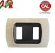 PLACCA 2P ROVERE SBIANCATO INTERNO NERO COMPATIBILE MAGIC