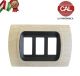 PLACCA 3P ROVERE SBIANCATO INTERNO NERO COMPATIBILE MAGIC