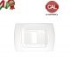 PLACCA 1P BIANCO INTERNO BIANCO COMPATIBILE MAGIC