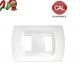 PLACCA 2P BIANCO INTERNO BIANCO serie MAGIC