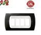 PLACCA 4P NERO INTERNO BIANCO COMPATIBILE MAGIC