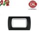 PLACCA 4P NERO INTERNO BIANCO COMPATIBILE LIVING LIGHT