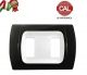 PLACCA 2P NERO INTERNO BIANCO COMPATIBILE MAGIC