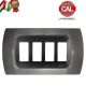 PLACCA 4P ANTRACITE METALLIZZATA INTERNO NERO COMPATIBILE MAGIC