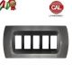 PLACCA 5P ANTRACITE METALLIZZATA INTERNO NERO COMPATIBILE MAGIC
