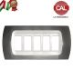 PLACCA 5P ANTRACITE METALLIZZATA INTERNO BIANCO COMPATIBILE MAGIC