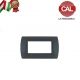 PLACCA 4P ANTRACITE INTERNO NERO COMPATIBILE LIVING INTERNATIONAL