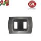PLACCA 2P ANTRACITE METALLIZZATA INTERNO NERO serie MAGIC