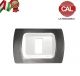 PLACCA 1P ANTRACITE METALLIZZATA INTERNO BIANCO COMPATIBILE MAGIC