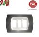 PLACCA 3P ANTRACITE METALLIZZATA INTERNO BIANCO COMPATIBILE MAGIC