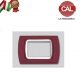 PLACCA 3P AMARANTO INTERNO BIANCO COMPATIBILE  LIVING LIGHT