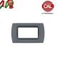 PLACCA 4P GRIGIO ARDESIA INTERNO NERO COMPATIBILE LIVING INTERNATIONAL