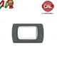PLACCA 4P GRIGIO ARDESIA INTERNO BIANCO COMPATIBILE LIVING LIGHT
