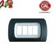 PLACCA 4P GRIGIO ARDESIA INTERNO BIANCO serie MAGIC