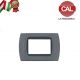 PLACCA 3P GRIGIO ARDESIA INTERNO NERO COMPATIBILE LIVING INTERNATIONAL