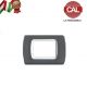 PLACCA 3P GRIGIO ARDESIA INTERNO BIANCO COMPATIBILE  LIVING LIGHT